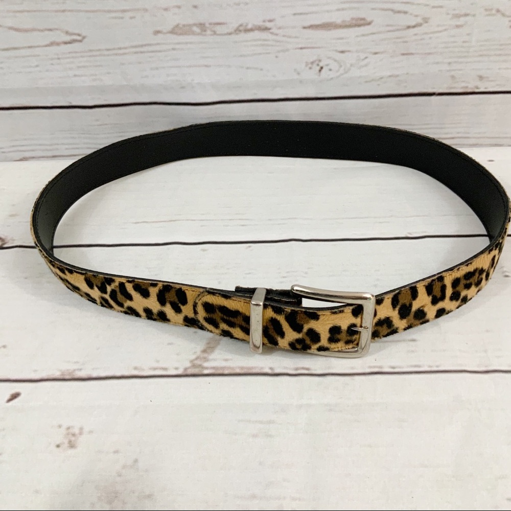 Animal Print Faux Fur Belt